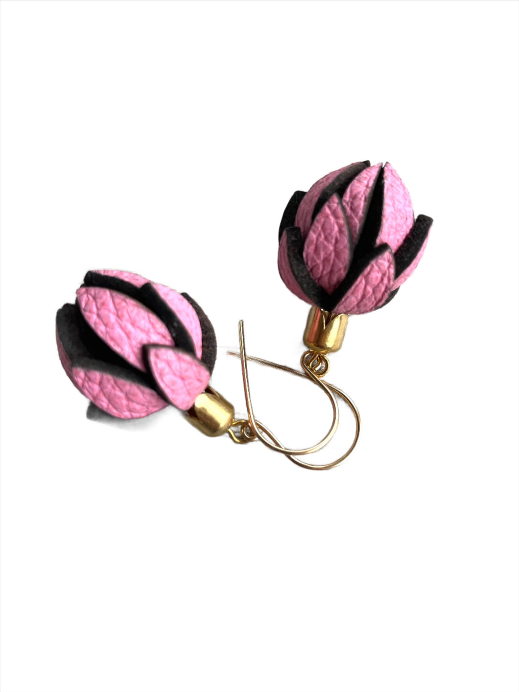 Wild Flower Buds -Bubblegum pink on Ear Wires