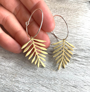 Contrasts Earrings Palm Frond