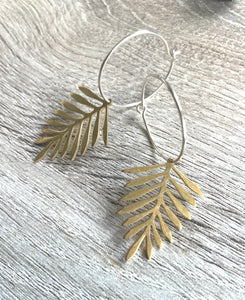 Contrasts Earrings Palm Frond