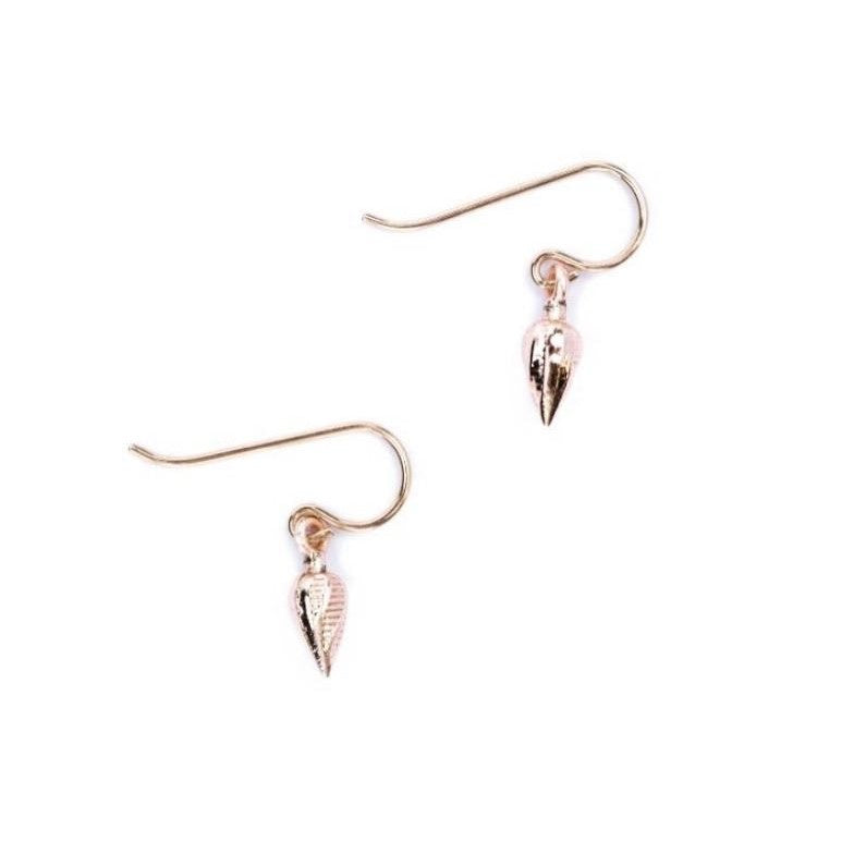 Petite Seed Pod Earrings-Gold or Rose Gold